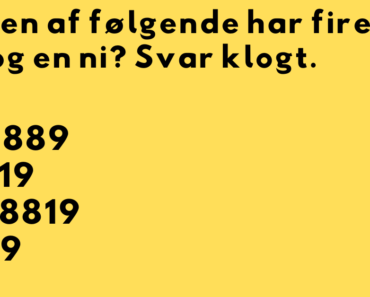 Denne skal angiveligt være enkel, men meget mange svarer forkert. Svar klogt.