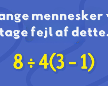 Mange mennesker vil tage fejl af dette.